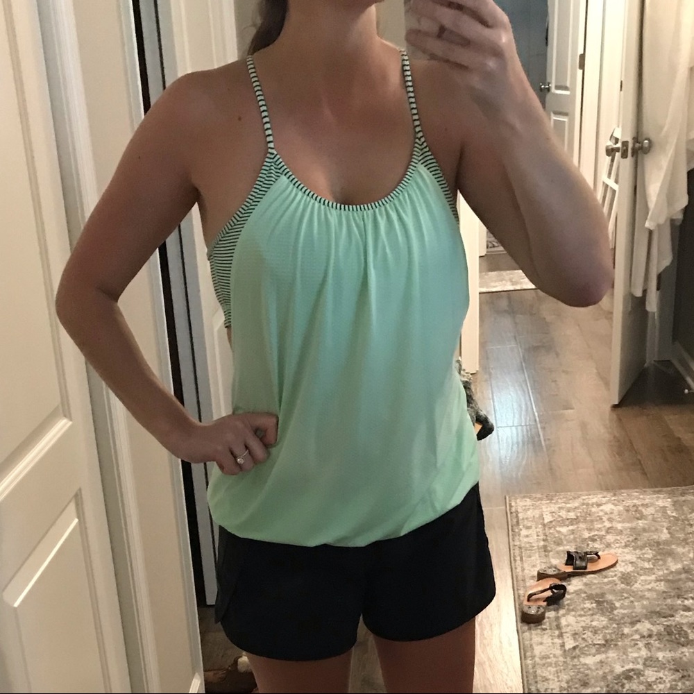 Lululemon Mint Green Flow and Go Tank Size 6